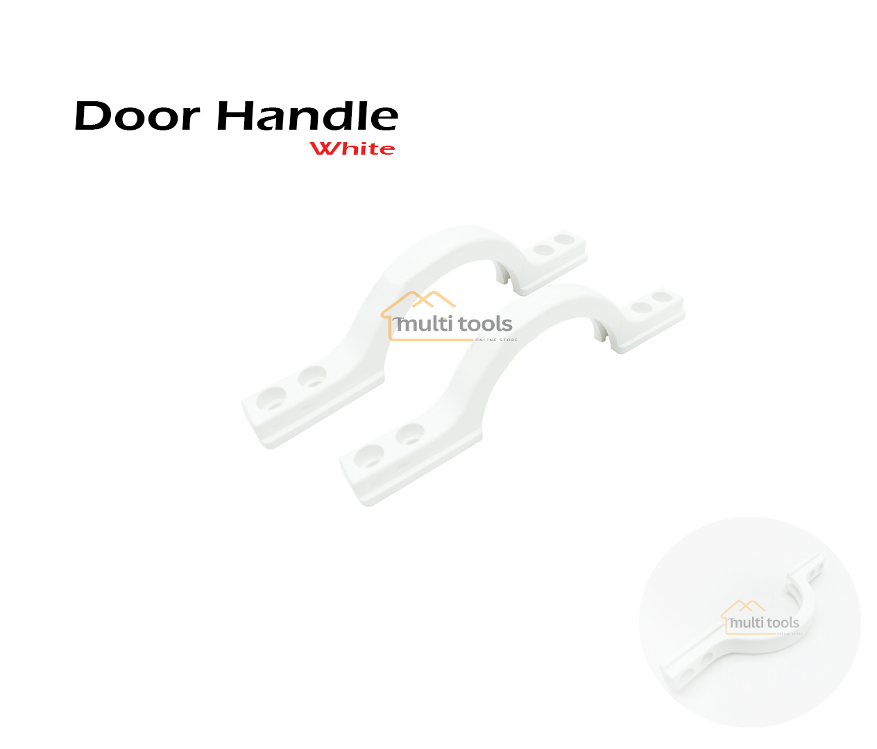 Plastic Door Handle White